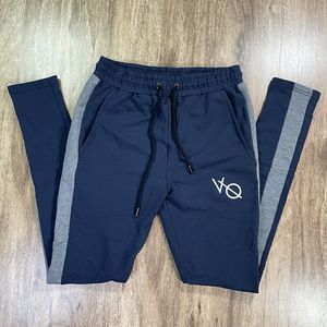 Vanquish Fitness Womens S Joggers Pants Navy Drawstring Adjustable Waist Pockets